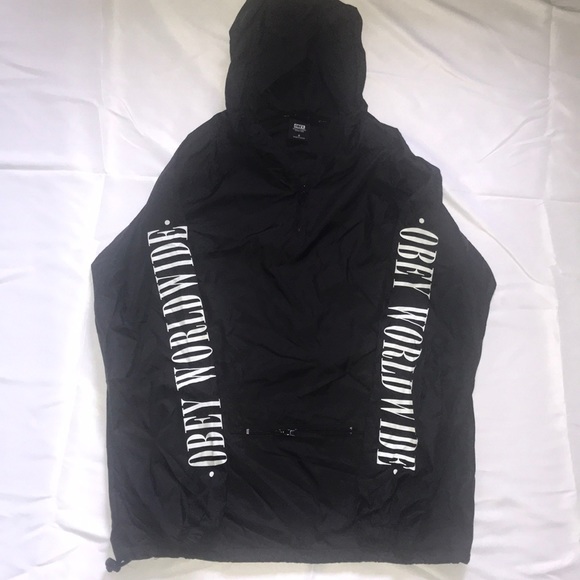 black obey windbreaker